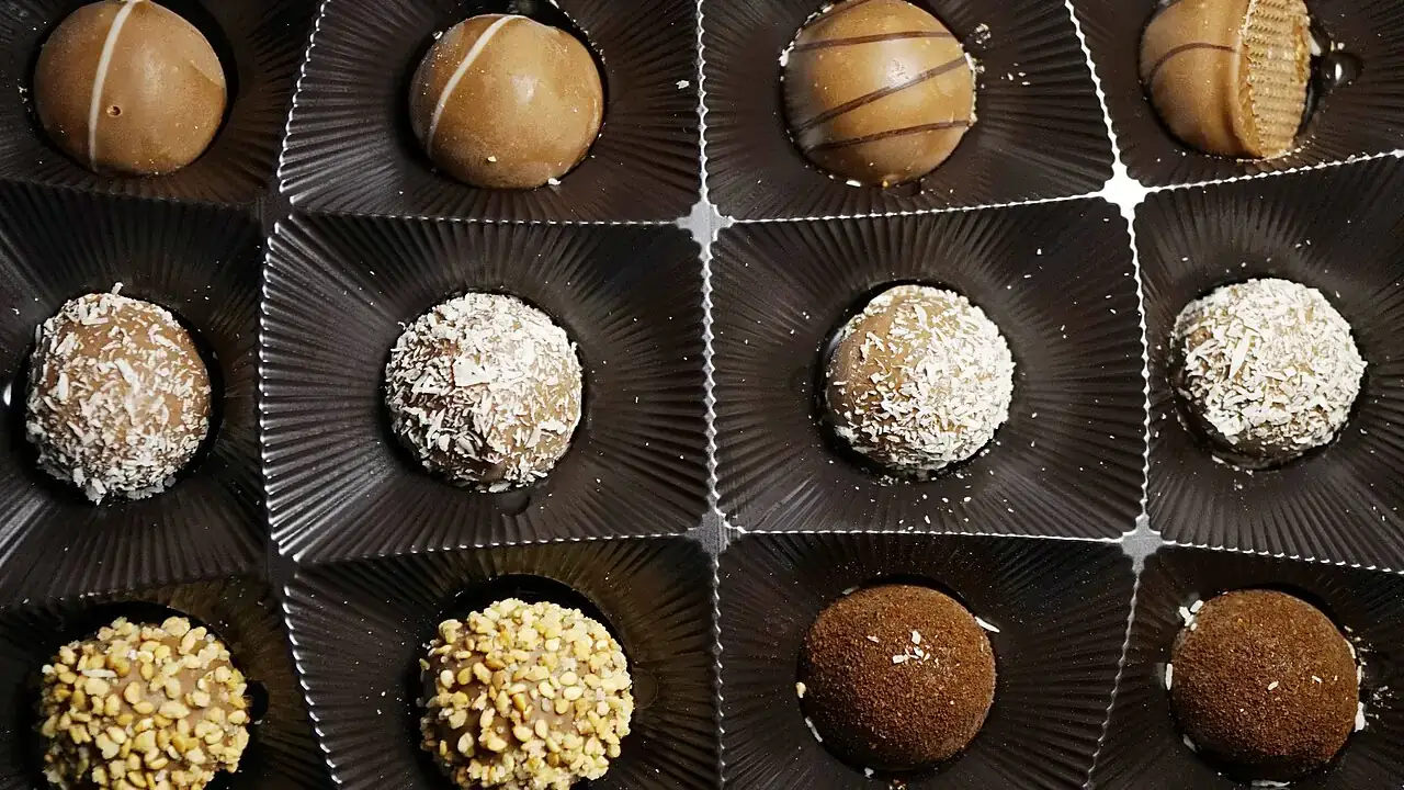 Box of chocolate truffles